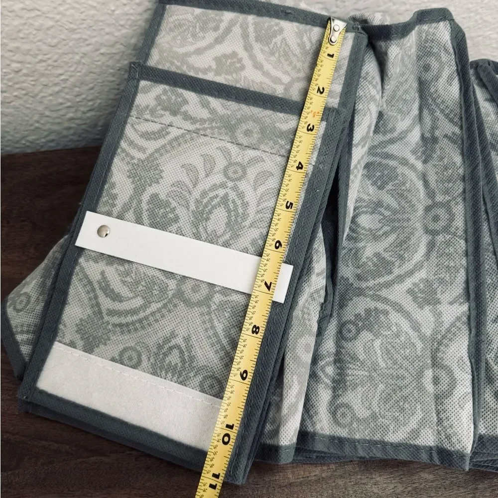 Laura Ashley Gray Closet Hanging Shelves Organizer